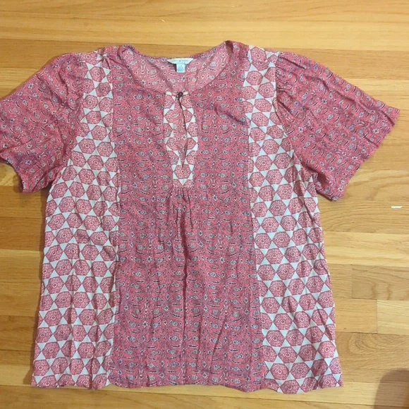 Lucky Brand Pink Patterned Blouse - Picture 9 of 10